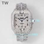 TW Factory Replica Cartier Santos Men 40MM Diamond Arabic Face Watch